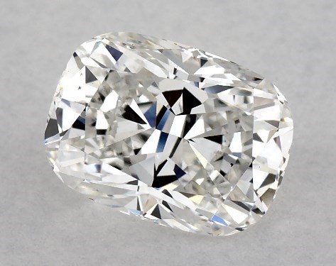 This Lab-Grown diamond 1.55 carat cushion modified F color VS2 clarity has Very Good proportions and a diamond grading report from GIA